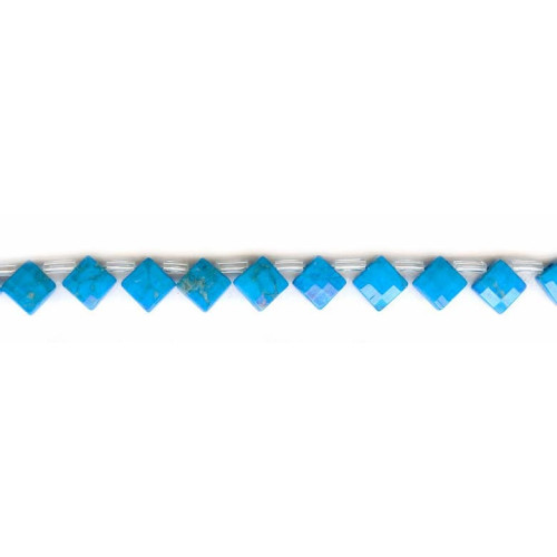 239-1134 Turquoise Howlite <br>7x7 Diamond Briolette