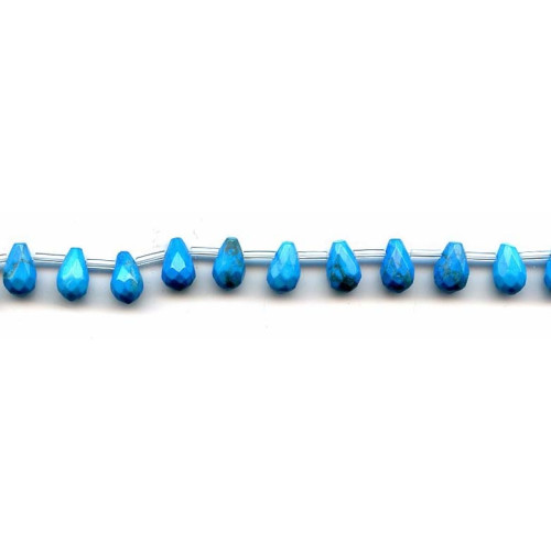 239-1153 Turquoise Howlite <br>6x9 Teardrop Briolette