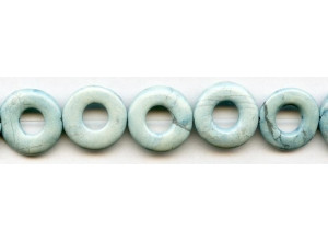 Turquoise Howlite 20mm Donut