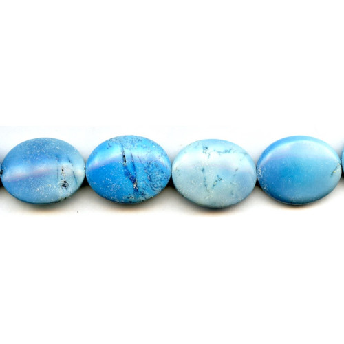 239-1182 Turquoise Howlite <br>20x25 Flat Oval