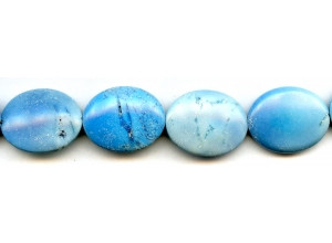 Turquoise Howlite 20x25 Flat Oval