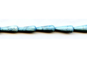 Turquoise Howlite 9x22 Teardrop