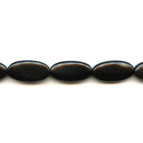 241-1028 Black Stone <br>15x30 Flat Oval