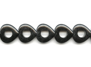 Black Stone 20mm Heart Donut