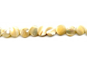 Natural Mother of Pearl 12mm Lentil