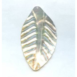 Yellow Mother of Pearl 50x90 Leaf Pendant