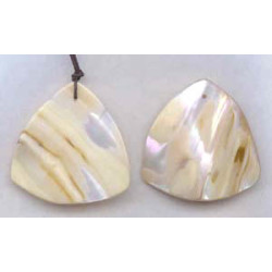 Pink Mother of Pearl 45mm Triangle Shell Pendant