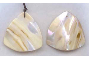 Pink Mother of Pearl 45mm Triangle Shell Pendant