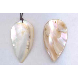 Pink Mother of Pearl 30x50 Drop Shell Pendant