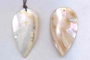 Pink Mother of Pearl 30x50 Drop Shell Pendant