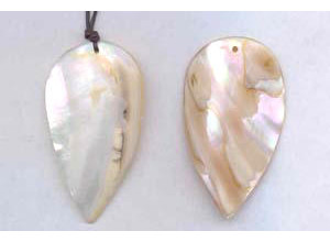 Pink Mother of Pearl 30x50 Drop Shell Pendant