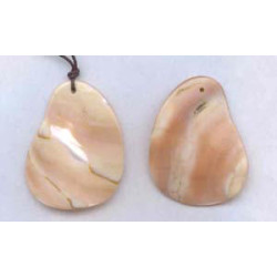 Pink Mother of Pearl 40x45 Drop Shell Pendant
