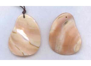 Pink Mother of Pearl 40x45 Drop Shell Pendant