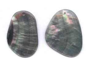 Black Mother of Pearl 50-55mm Fancy Drop Shell Pendant