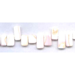 Pink Mother of Pearl 10-20mm Flat Rectangle Drop
