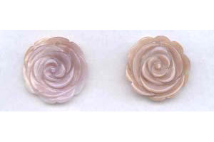 Pink Mother of Pearl 30mm Flower Pendant