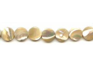 Natural Mother of Pearl 15mm Dime