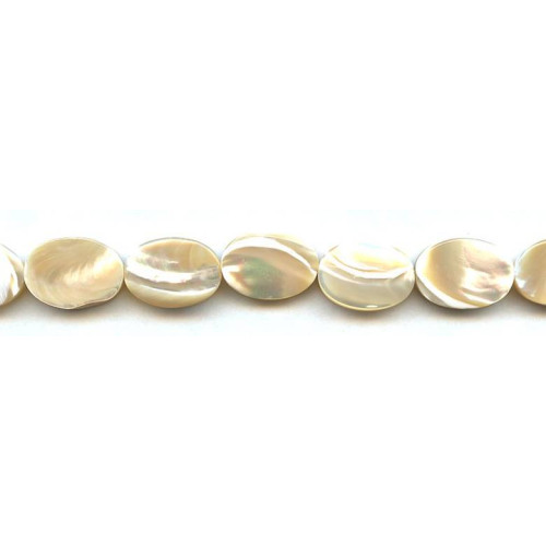 245-1320 Natural Mother of Pearl <br>13x18 Flat Oval