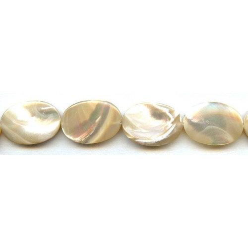 245-1322 Natural Mother of Pearl <br>18x25 Flat Oval