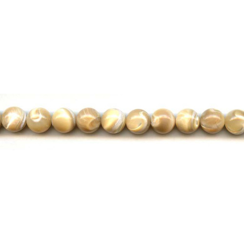 245-1354 Natural Mother of Pearl <br>10mm Round