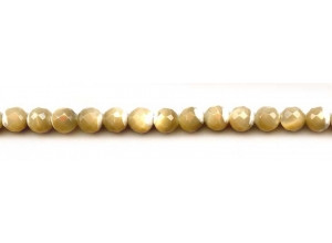 Natural Mother of Pearl 8mm Faceted Round