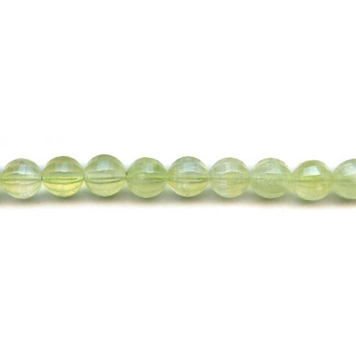 252-0062 Prehnite <br>12mm Faceted Round