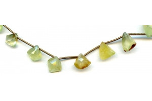 Prehnite 9-12x Faceted Fancy Drop