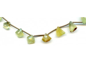 Prehnite 9-12x Faceted Fancy Drop