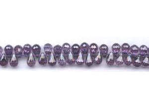 Cubic Zirconia (Purple) 6x9 Teardrop Briolette