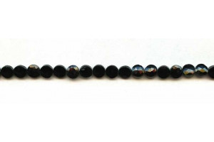 Black Spinel 6mm Faceted Coin