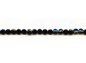 Black Spinel 6mm Faceted Coin