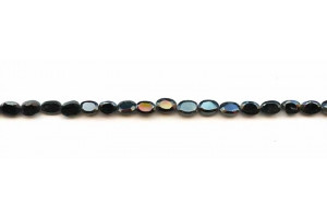 Black Spinel 4x6 Faceted Flat Oval