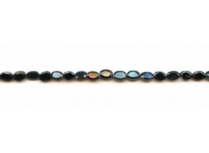 Black Spinel 4x6 Faceted Flat Oval