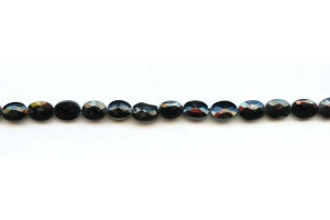 Black Spinel 6x8 Faceted Flat Oval