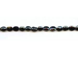 Black Spinel 6x8 Faceted Flat Oval