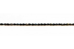 Black Spinel 2x4 Faceted Teardrop