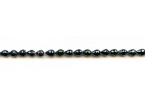 Black Spinel 4x6 Faceted Teardrop