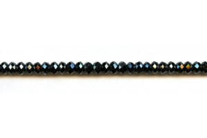 Black Spinel 6mm Faceted Rondell