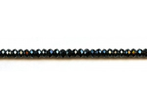 Black Spinel 6mm Faceted Rondell