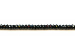 Black Spinel 6mm Faceted Rondell