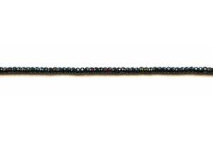 Black Spinel 3mm Faceted Rondell