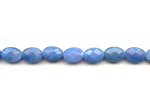 Blue Agate 10x14 Faceted Flat Oval