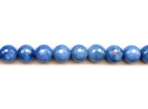 Blue Agate 12mm Faceted Round