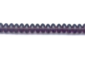 Matte Purple Glass 12mm Rondell