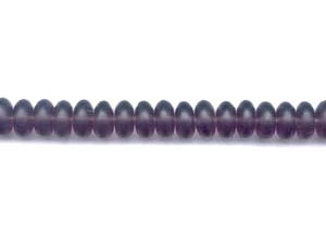 Matte Purple Glass 12mm Rondell