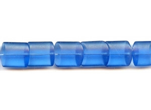 Matte Blue Glass 16x20 Fancy Flat Tube