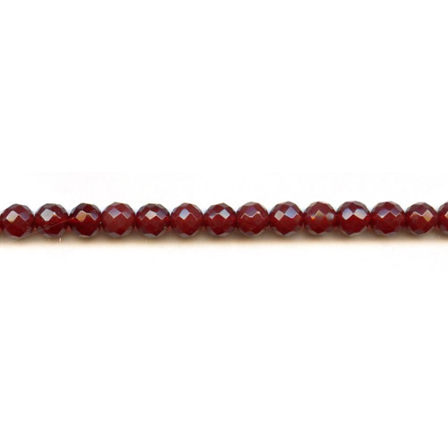 258-1114 Red Glass <br>8mm Faceted Round