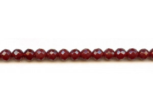 Red Glass 8mm Faceted Round