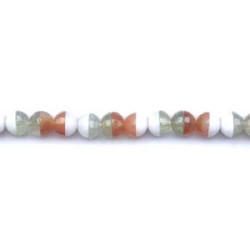 Mixed Stones 10mm Faceted Half Round