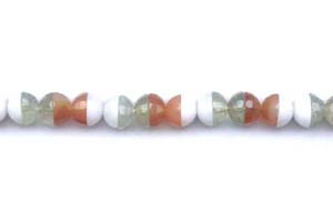 Mixed Stones 10mm Faceted Half Round